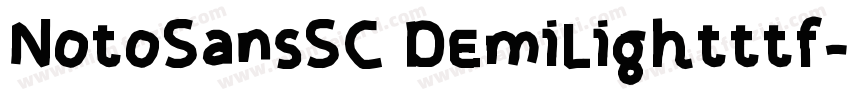 NotoSansSC DemiLightttf字体转换